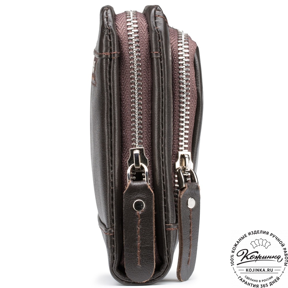 Кожаный клатч "Грэгори" (коричневый) 