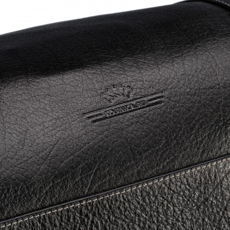 Кожаная дорожная сумка "Филипп" (чёрная)