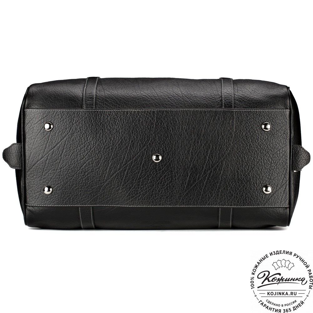 Кожаная дорожная сумка "Филипп" (чёрная)
