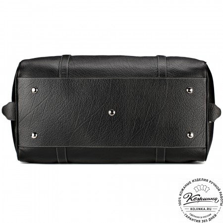 Кожаная дорожная сумка "Филипп" (чёрная)