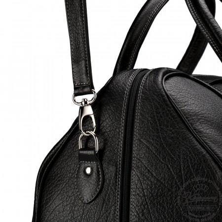 Кожаная дорожная сумка "Филипп" (чёрная)