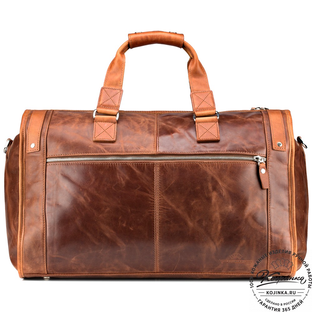 Кожаная дорожная сумка "Балтимор" (коричневый  воск)