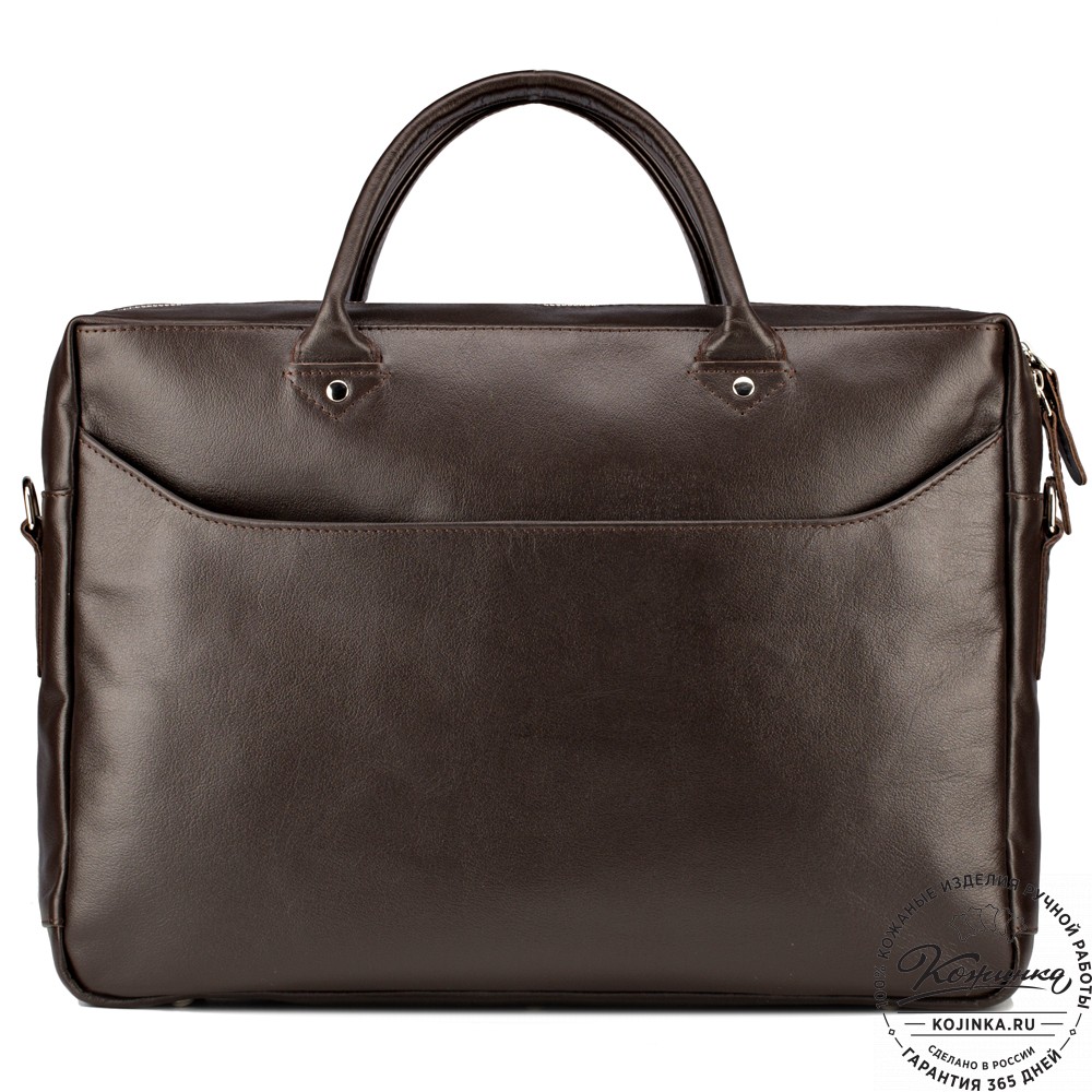 Кожаная деловая сумка "Спайк" (коричневая) 