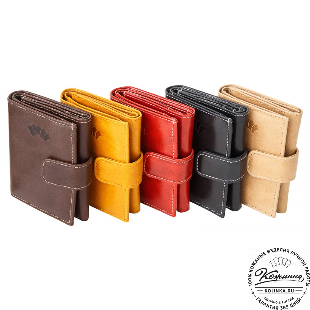 Кожаное портмоне "Германия" (оливковое)