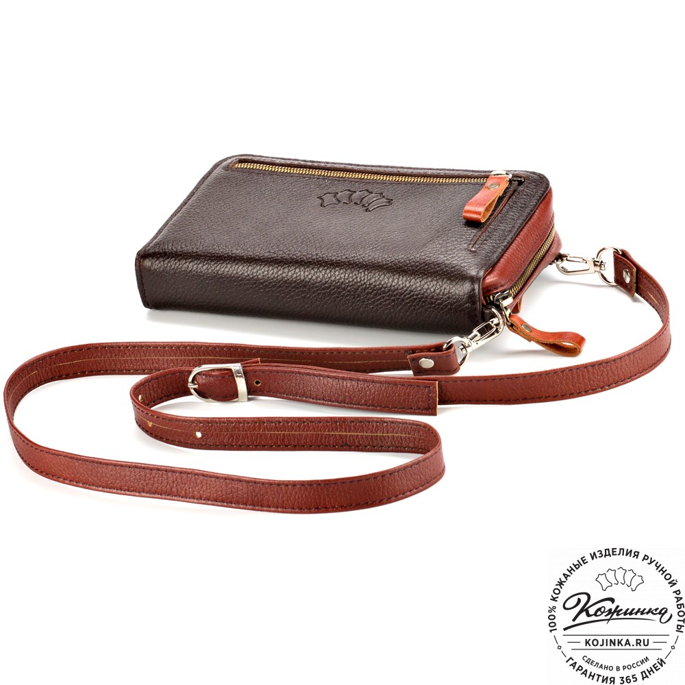 Кожаный клатч "Магадан" (коричневый) 