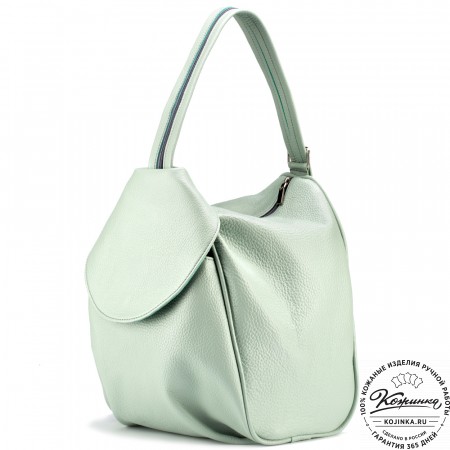 Кожаный рюкзак-сумка "Микки" (мятный)