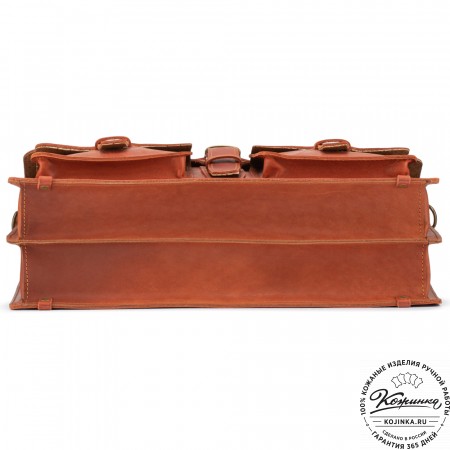 Кожаный портфель "Мирон" (рыжий)
