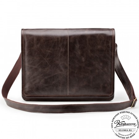 Кожаная сумка "Винсент" (темно-коричневый антик)