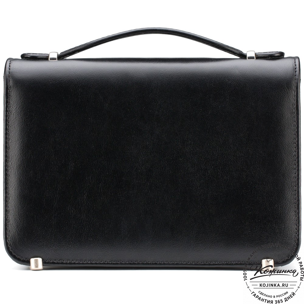 Кожаная барсетка "Колумбия" (черная)
