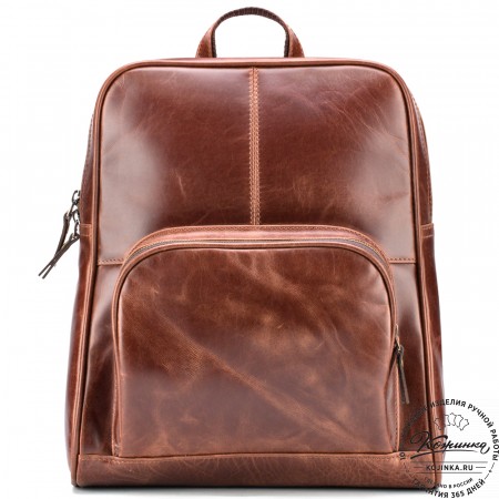 Кожаный рюкзак "Пандора" (коричневый воск)
