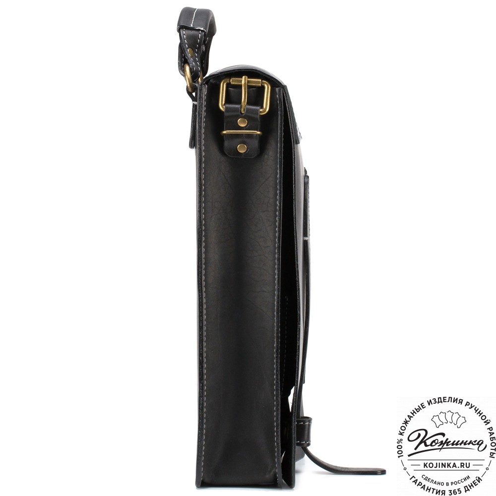 Кожаная сумка "Штурман" (черная)