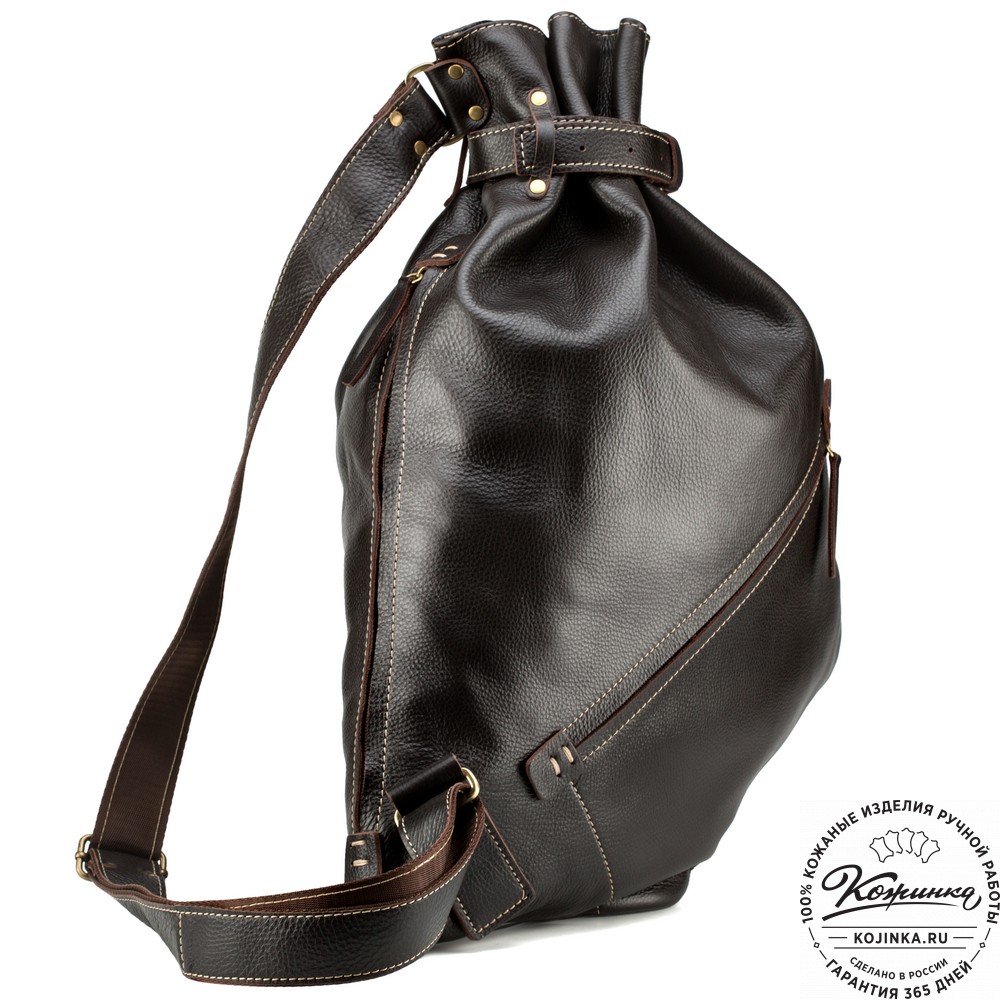 Кожаный рюкзак "Селена" (тёмно-коричневый)