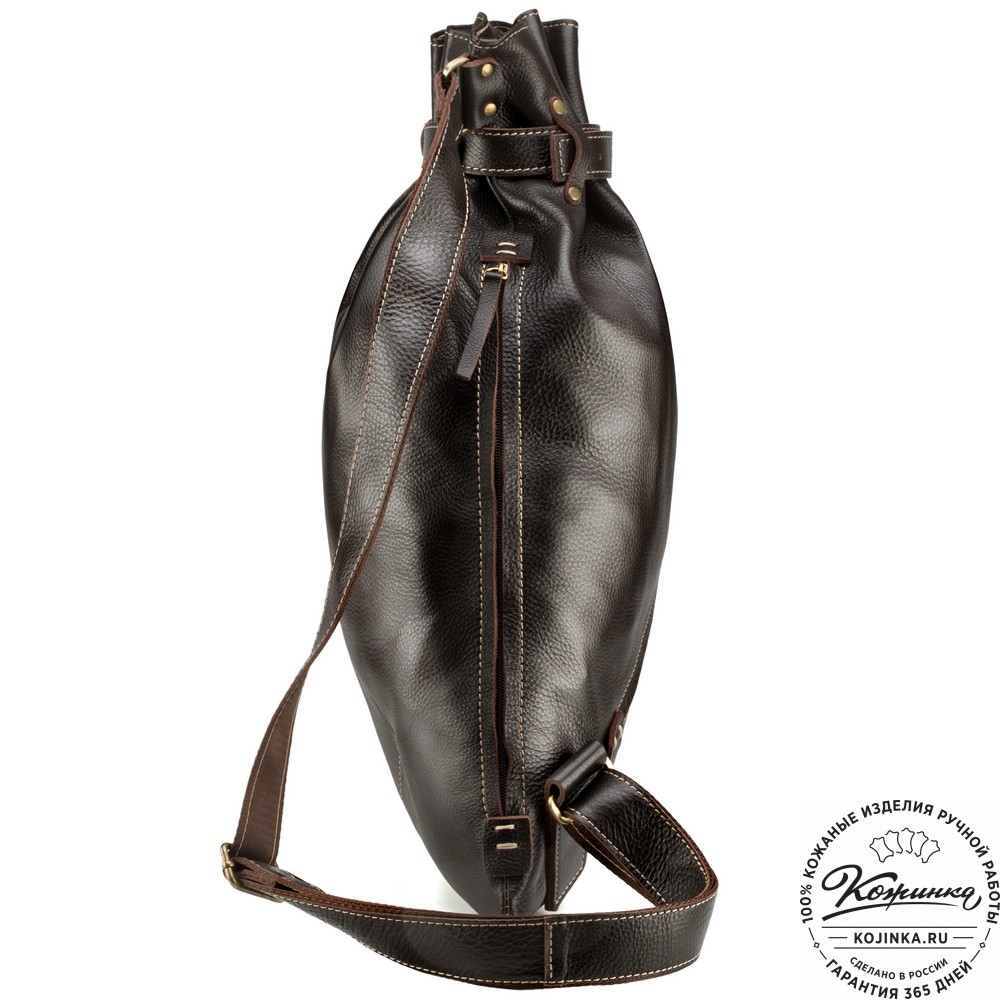 Кожаный рюкзак "Селена" (тёмно-коричневый)