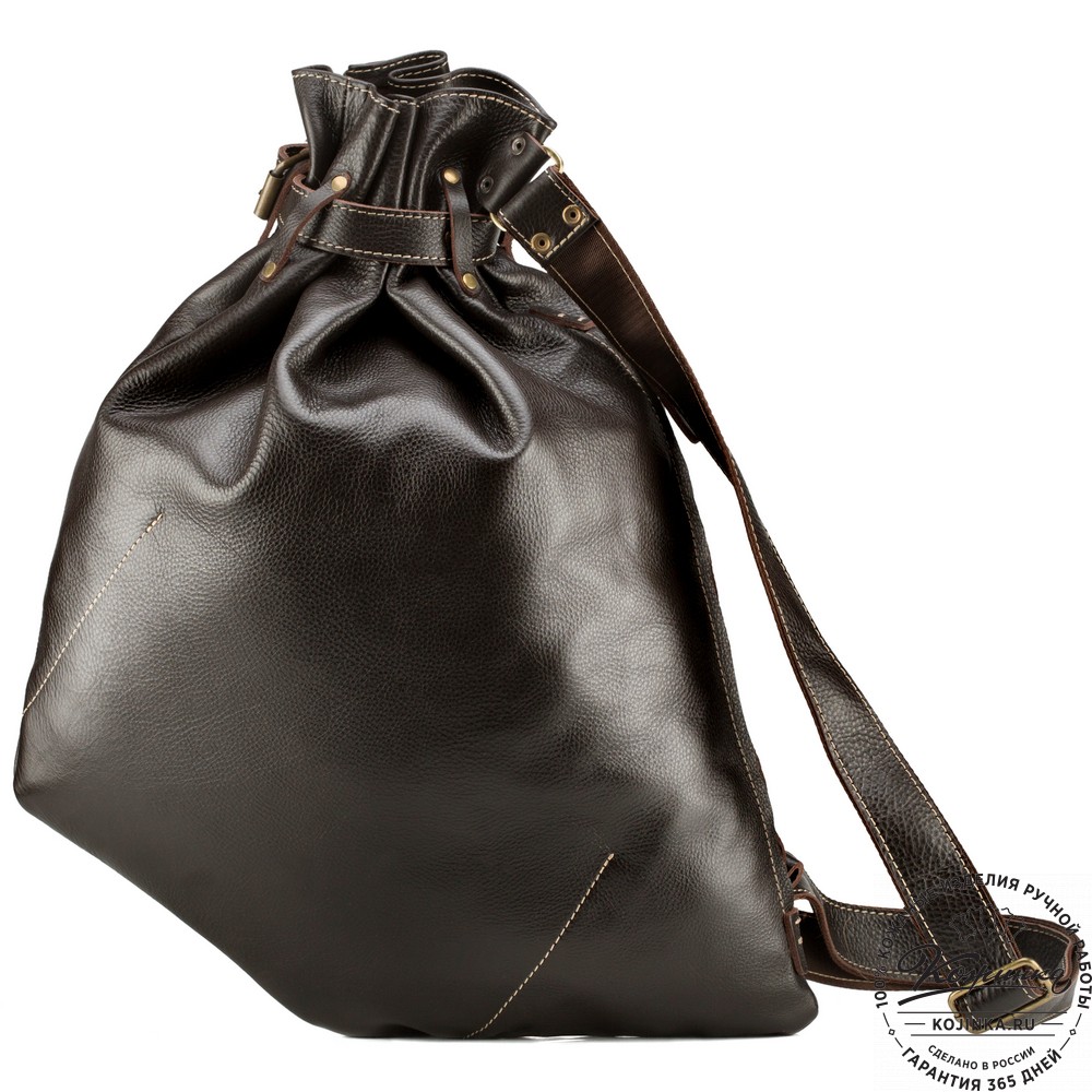 Кожаный рюкзак "Селена" (тёмно-коричневый)