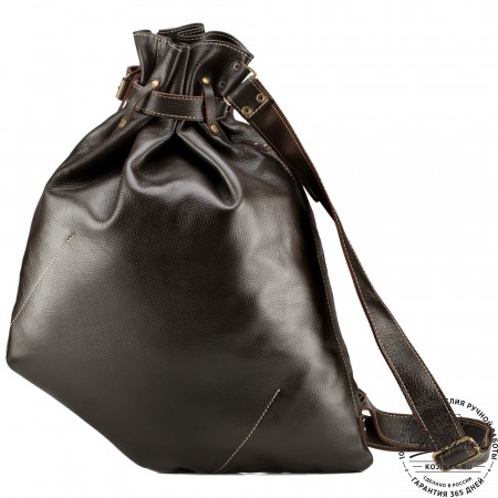 Кожаный рюкзак "Селена" (тёмно-коричневый)