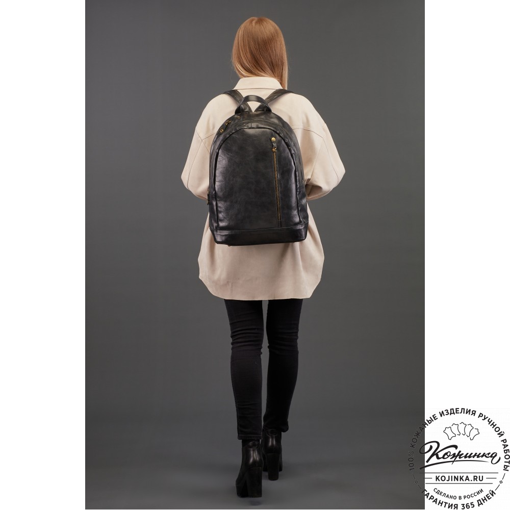 Кожаный рюкзак "Дрезден" (бордовый антик)