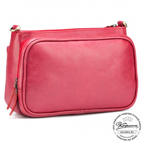 Женская кожаная сумка "Эмма" (красная)