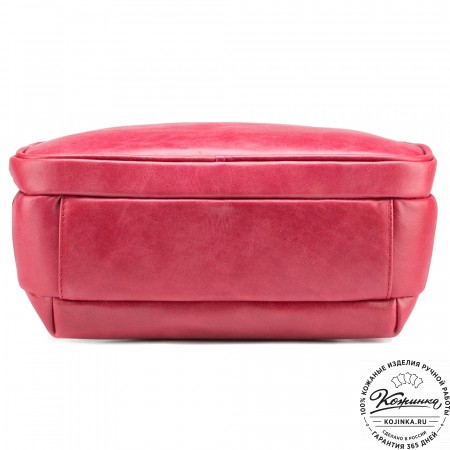 Женская кожаная сумка "Эмма" (красная)