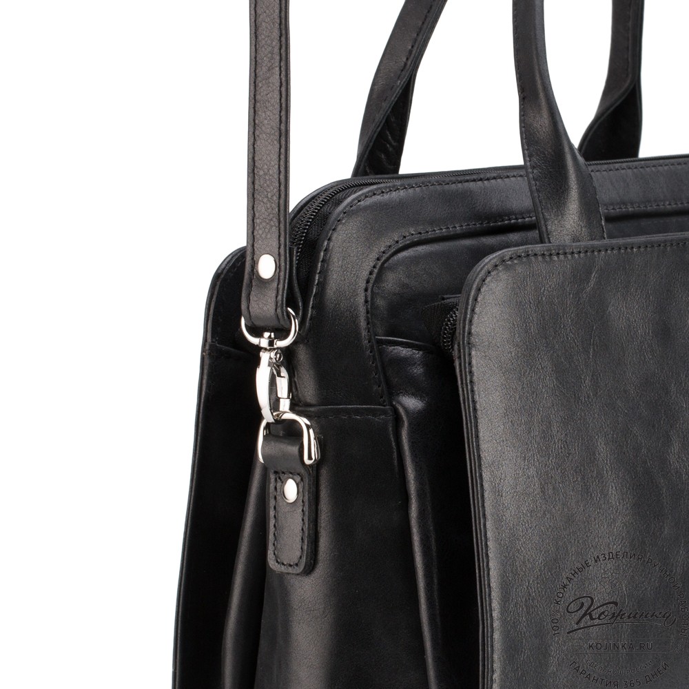 Женская кожаная сумка "Батерфляй" (чёрная)