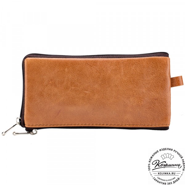 Кожаная ключница "Шанхай" (рыжая). фото 1