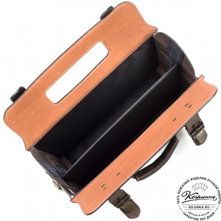 Кожаный портфель-кофр  "Универсал"  (тёмно-коричневый)