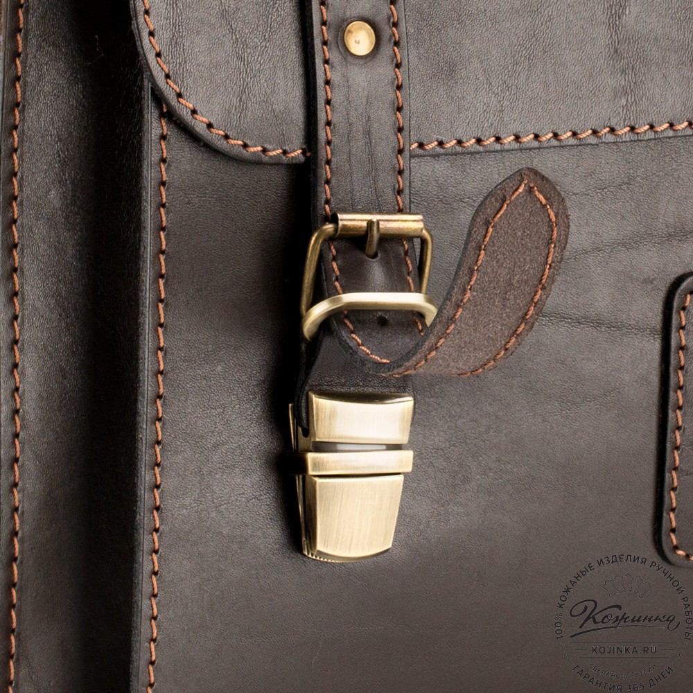 Кожаный портфель-кофр  "Универсал"  (тёмно-коричневый)