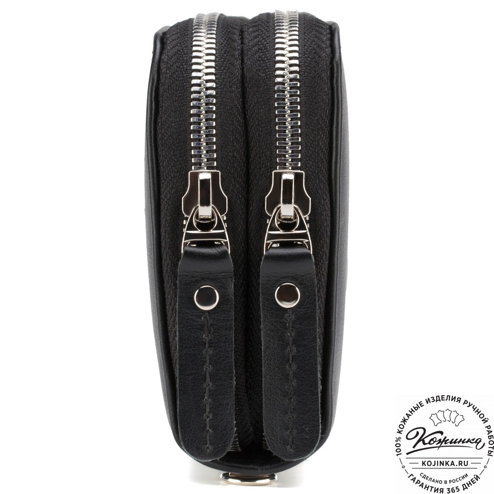 Кожаный клатч "Льюис" (чёрный) 