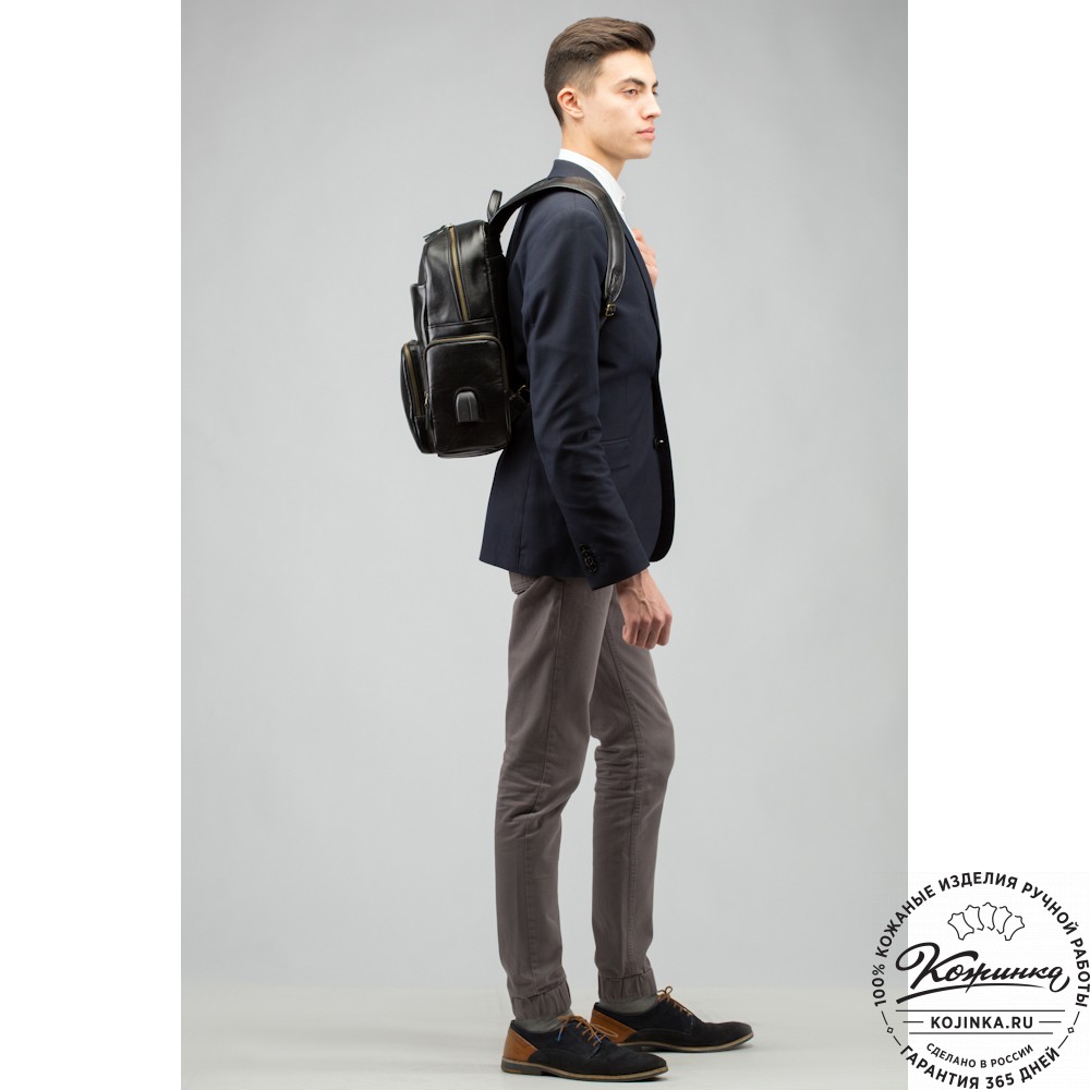  Кожаный рюкзак "Дионис" (рыжий крейзи)