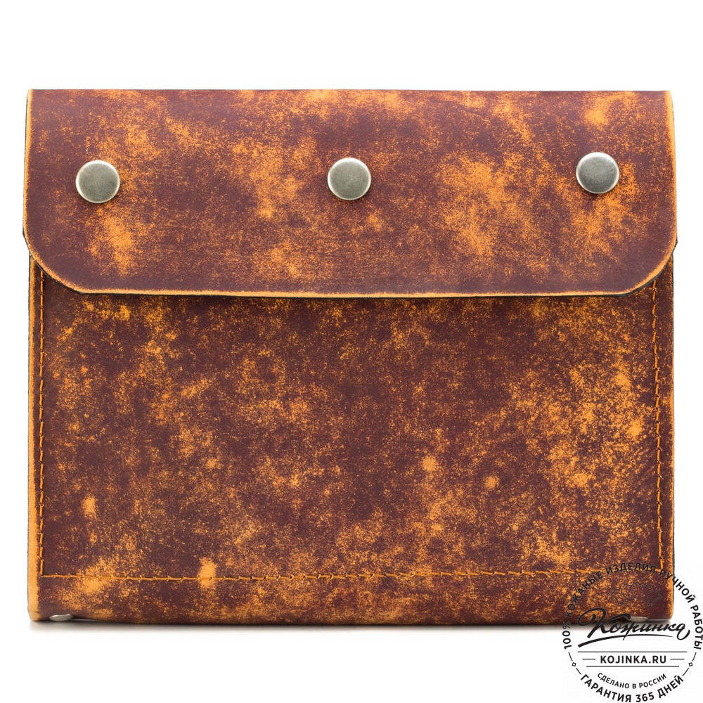 Кожаный ежедневник на кольцах "Джексон" (старение)