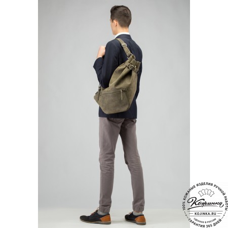 Кожаный рюкзак "Селена" (тёмно-коричневый)