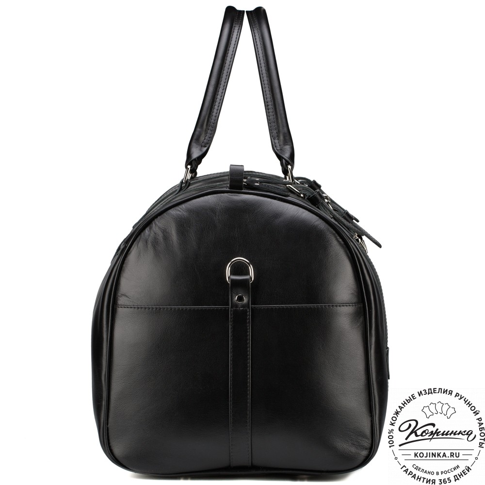 Кожаная дорожная сумка "Кордова" (чёрная)