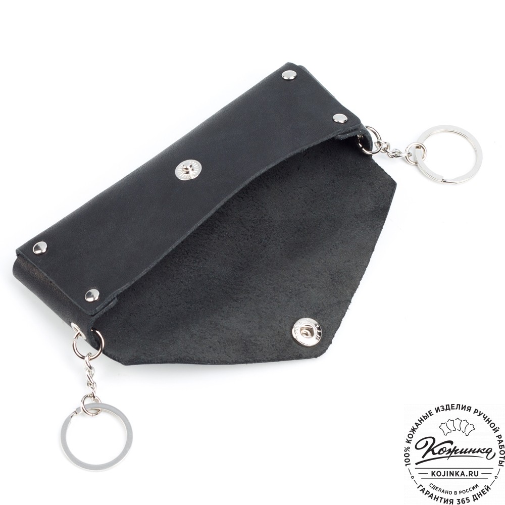 Кожаная ключница "Варшава" (чёрная)