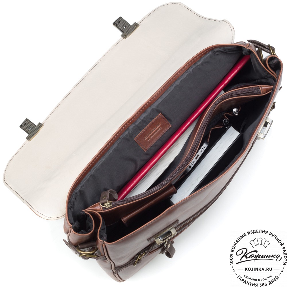 Кожаный портфель "Сталкер" (коричневый воск)