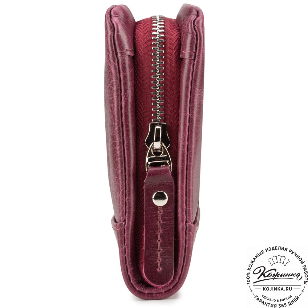 Кожаный клатч "Дарси" (бордовый антик)