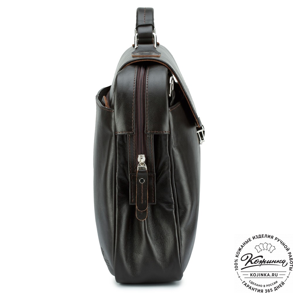 Кожаный портфель "Эдгар" (тёмно-коричневый)