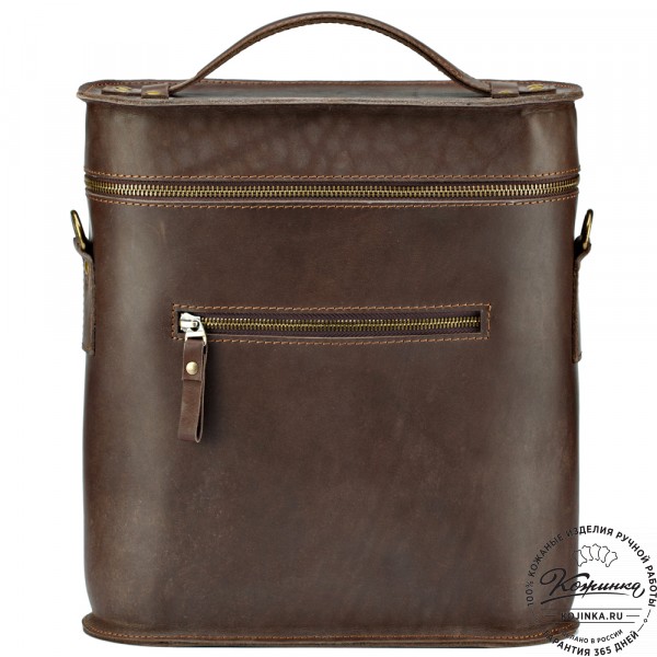 Кожаная сумка "Тимати" (коричневая). фото 1