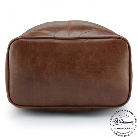 Кожаный рюкзак "Венгрия" (коричневый)