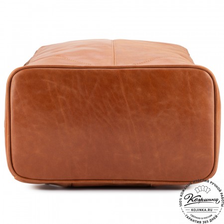 Кожаный рюкзак "Венгрия" (рыжий)