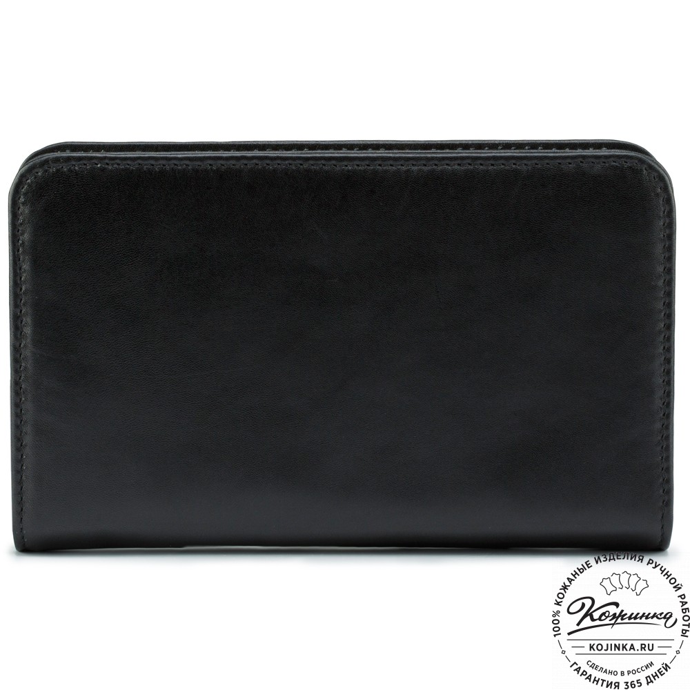 Кожаный клатч "Вилли" (чёрный)