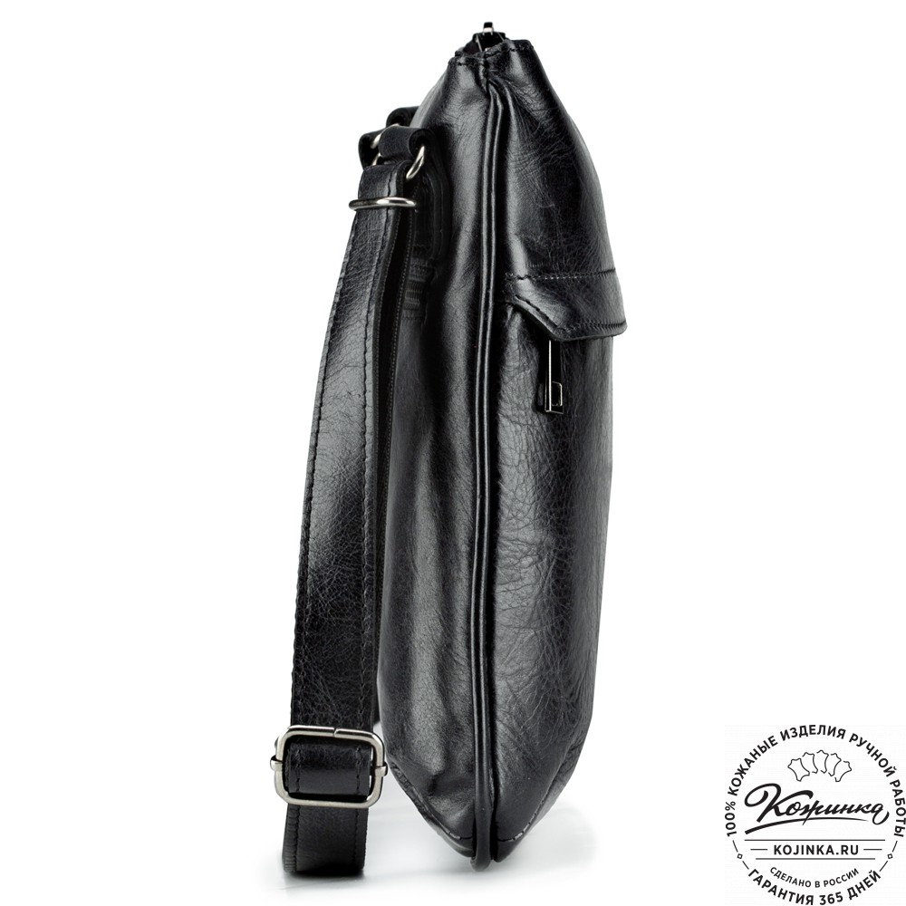 Кожаная сумка "Говард" (чёрная)