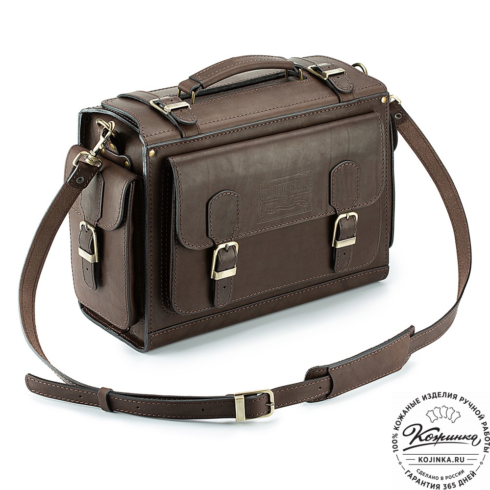 Кожаный портфель "Бойскаут" (тёмно-коричневый)
