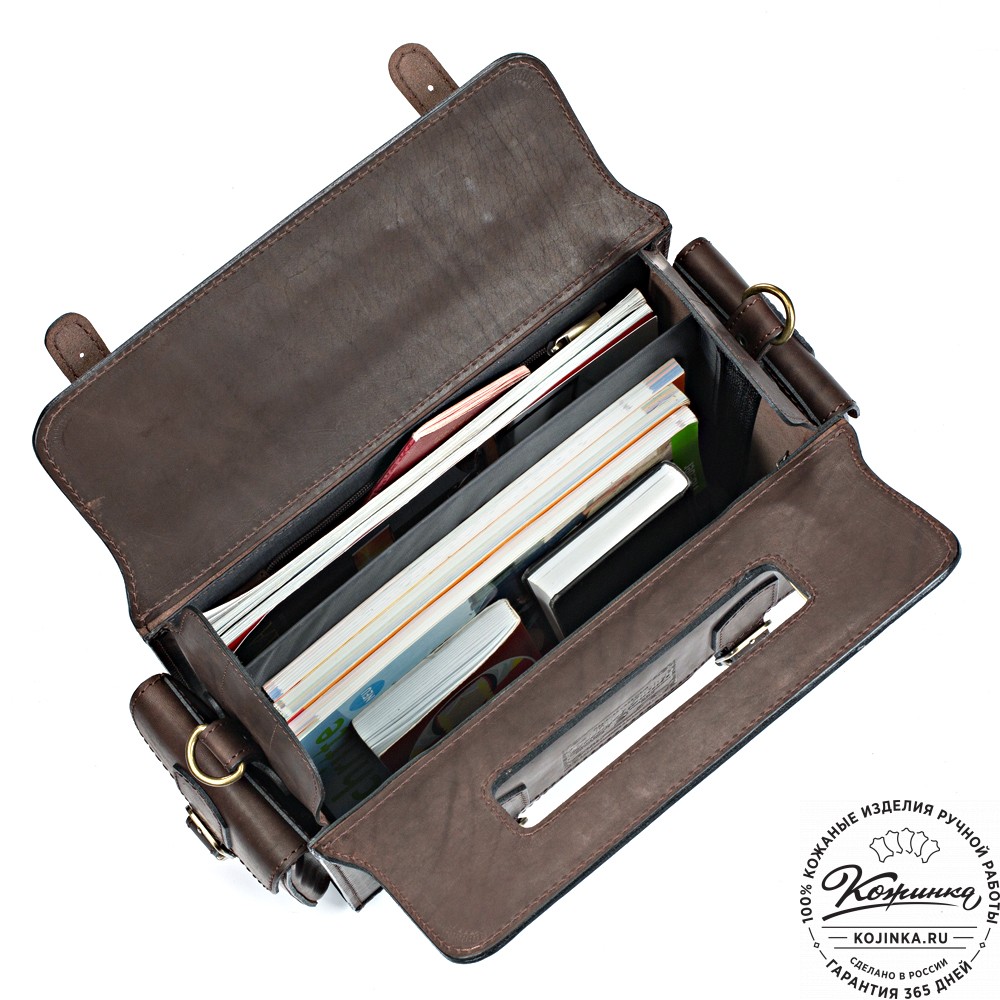 Кожаный портфель "Бойскаут" (тёмно-коричневый)