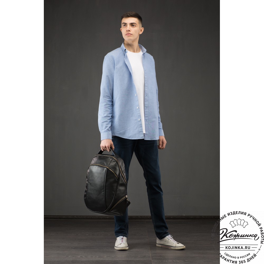  Кожаный рюкзак "Ланселот" (коричневая гладкая кожа)