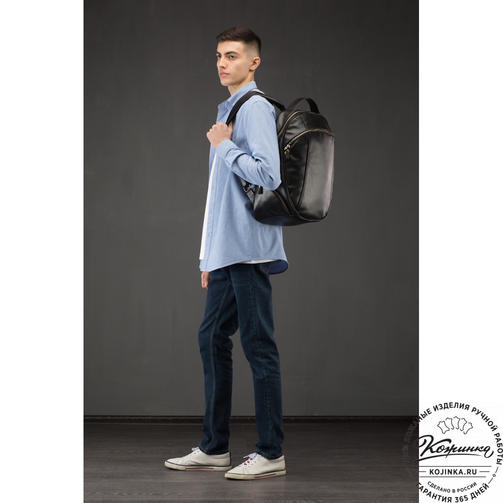  Кожаный рюкзак "Ланселот" (коричневая гладкая кожа)