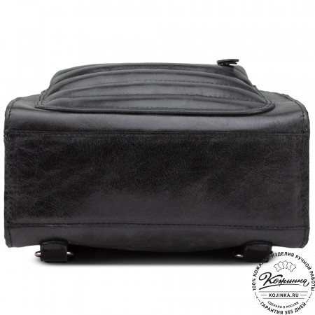 Женский кожаный рюкзак "Скарлетт" (чёрный)