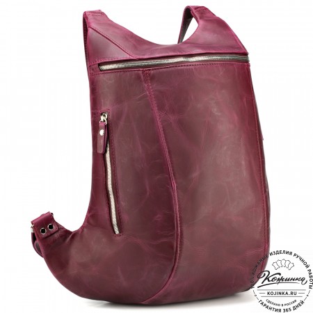 Кожаный рюкзак "Ургант" (бордо)