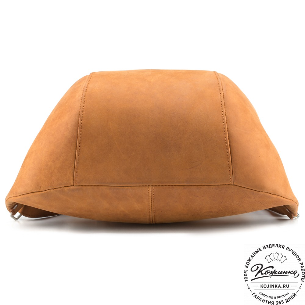 Кожаный рюкзак "Ургант" (рыжий крейзи)