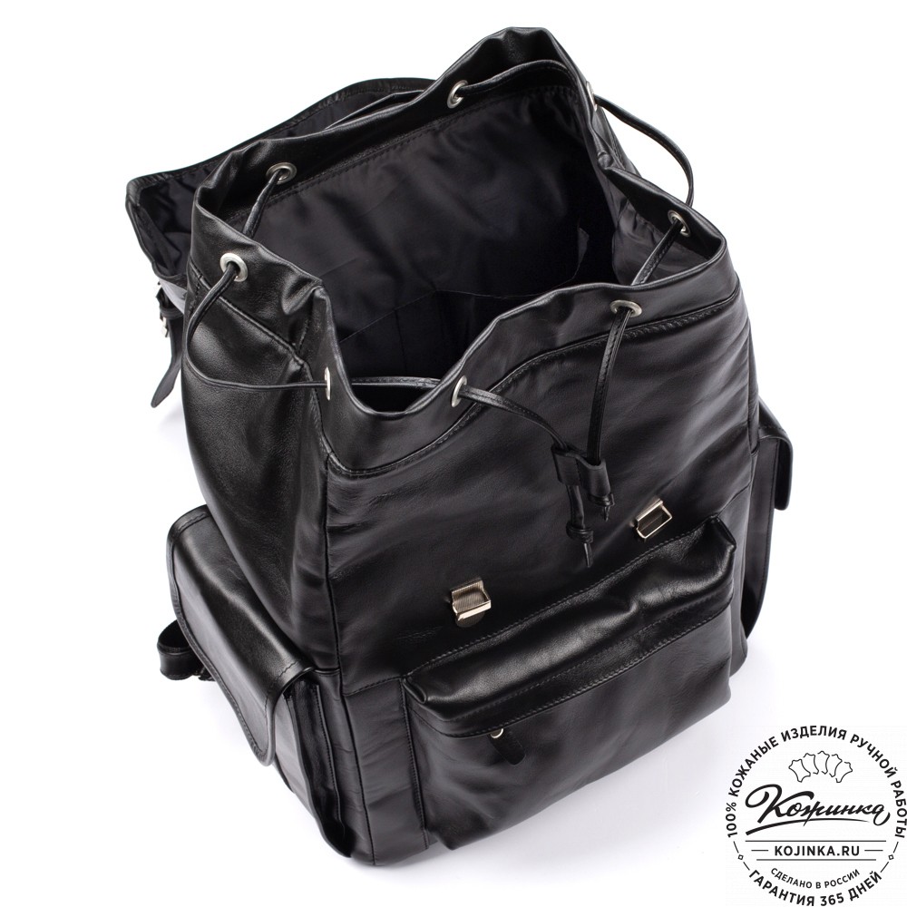 Кожаный рюкзак "Ганнибал" (чёрный)