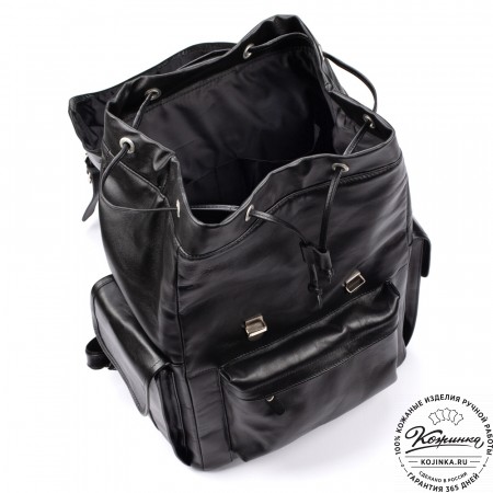 Кожаный рюкзак "Ганнибал" (чёрный)