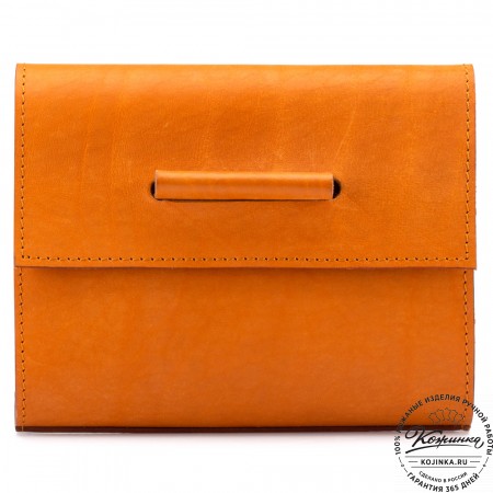 Кожаный ежедневник на кольцах "Самуэль" (рыжий)